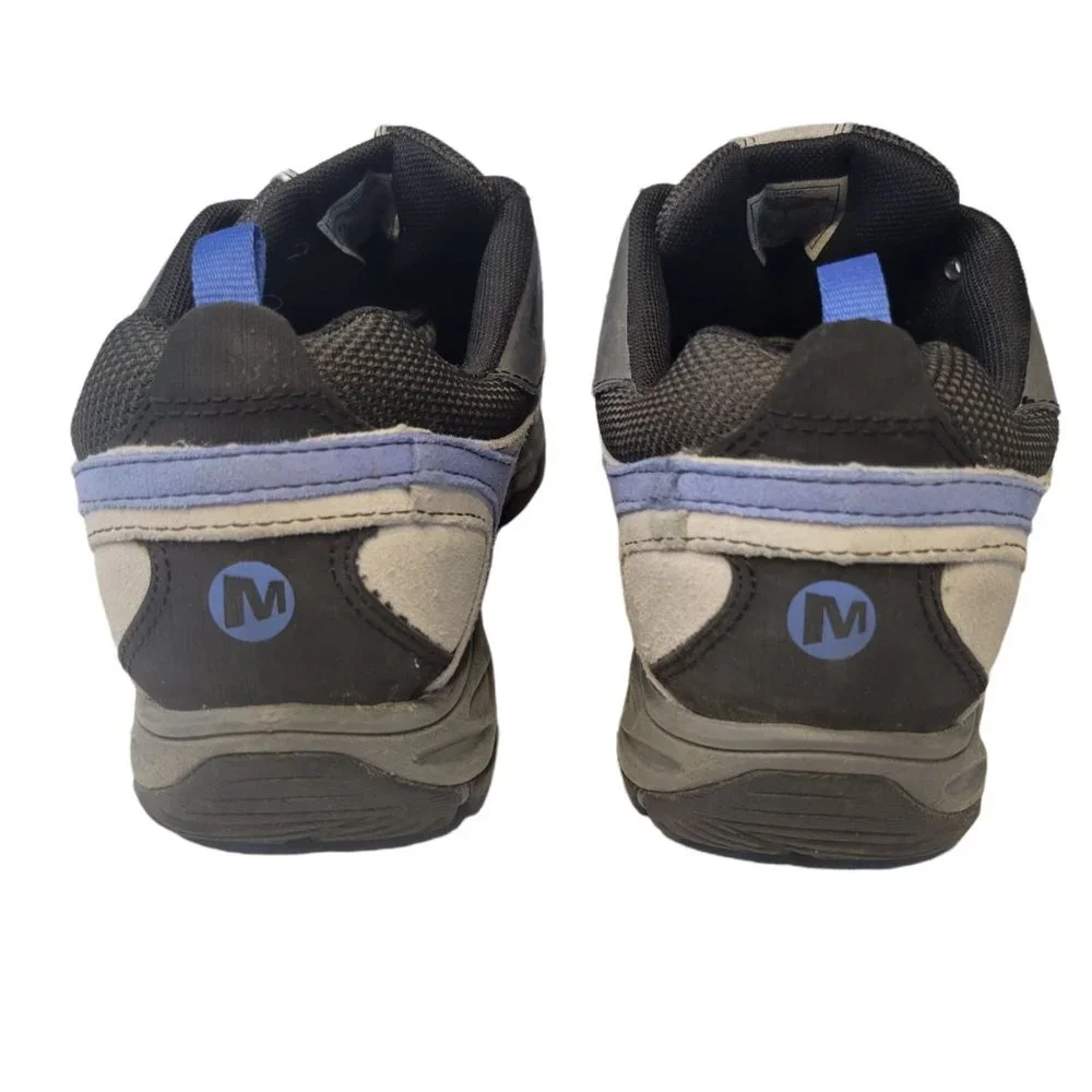 Merrell Womens Kimsey Hiking Shoes Charcoal Gray/ Blue Waterproof Leather 9.5 M - Picture 5 of 7